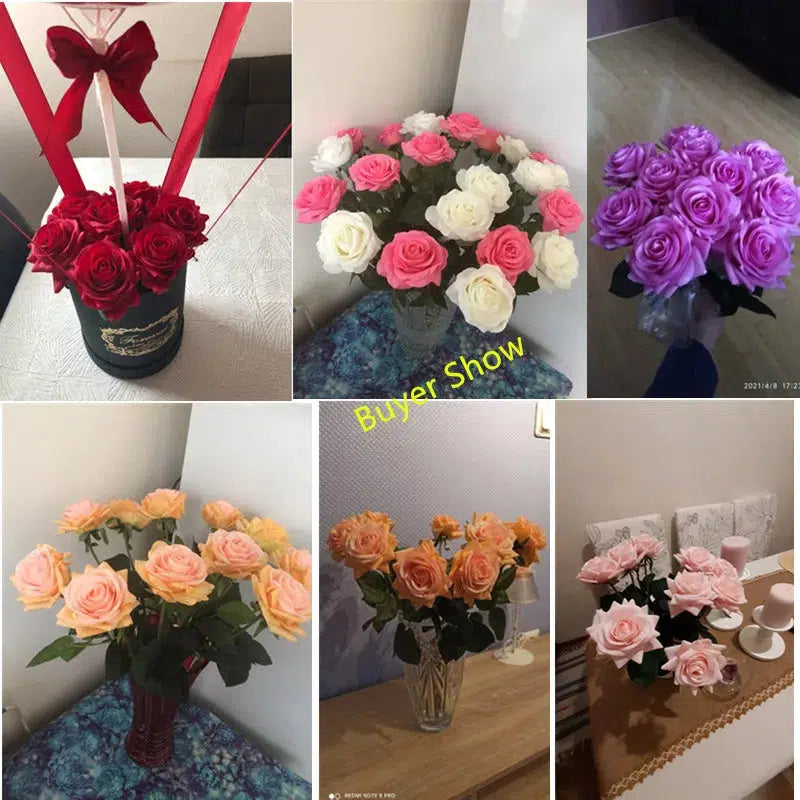 11PCS Artificial Flower DIY Bridal Bouquet  