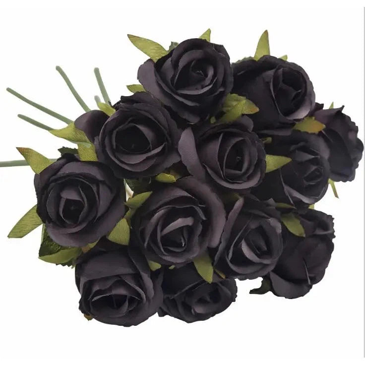 12 Heads Wedding Bouquet Rose Artificial Bridal Bouquet  