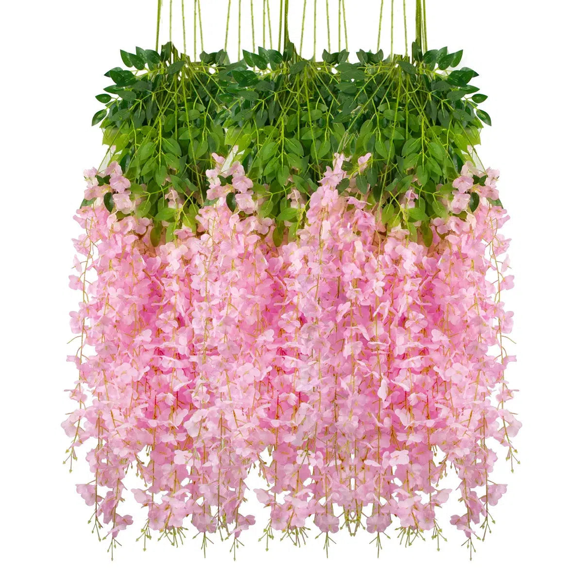 12pcs Artificial Flowers Silk Wisteria Vine  