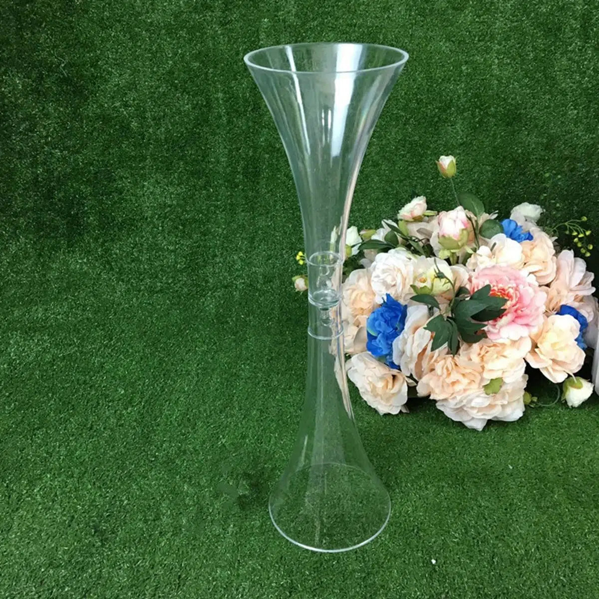 12pcs Clear acrylic crystal flower stand Centrepieces  