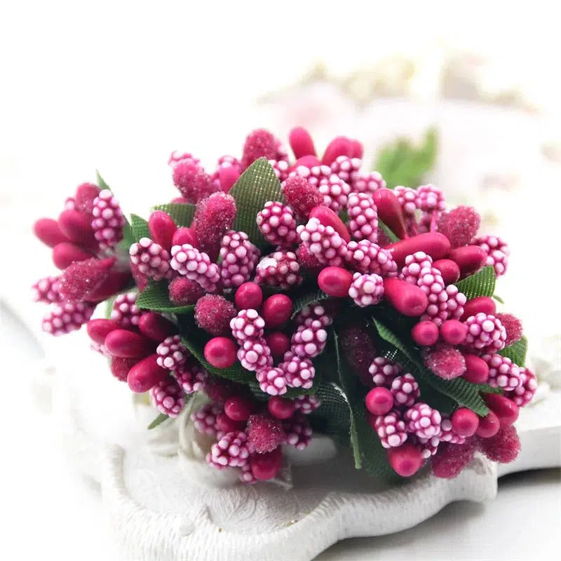 12pcs mini bud stamens artificial bouquet  