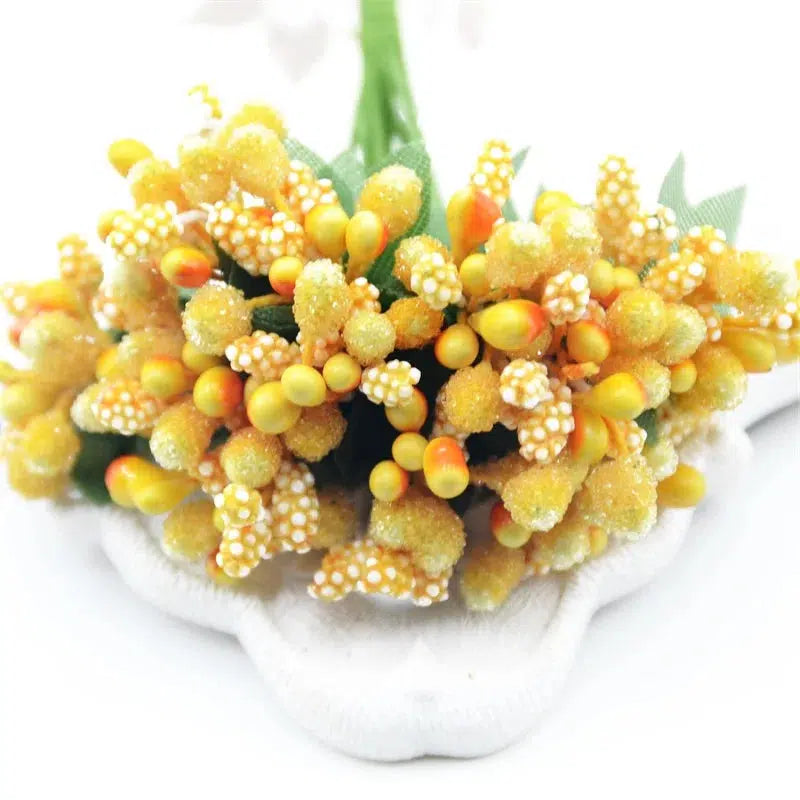 12pcs mini bud stamens artificial bouquet  