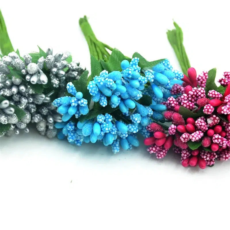 12pcs mini bud stamens artificial bouquet  