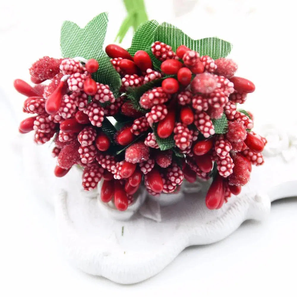 12pcs mini bud stamens artificial bouquet  