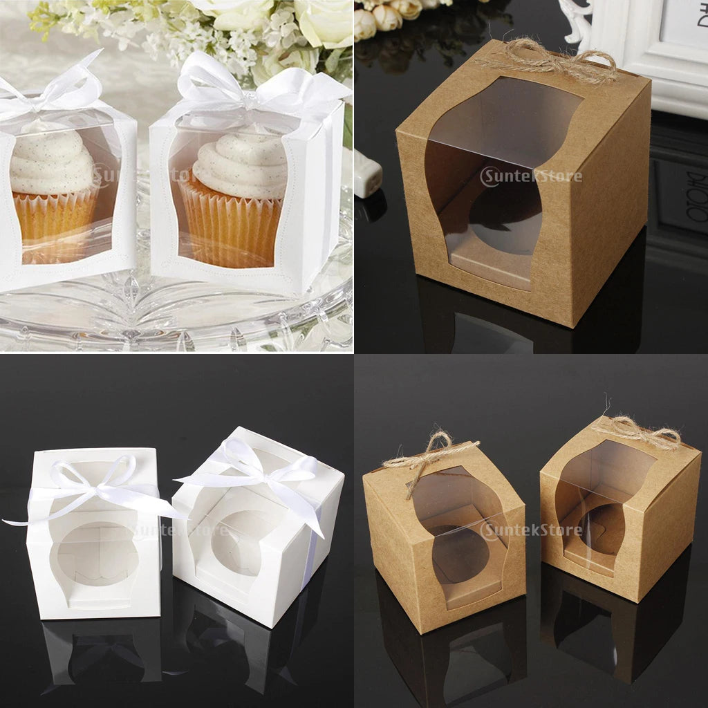 12pcs/Set Vintage Paper Cake Cup cake Box  