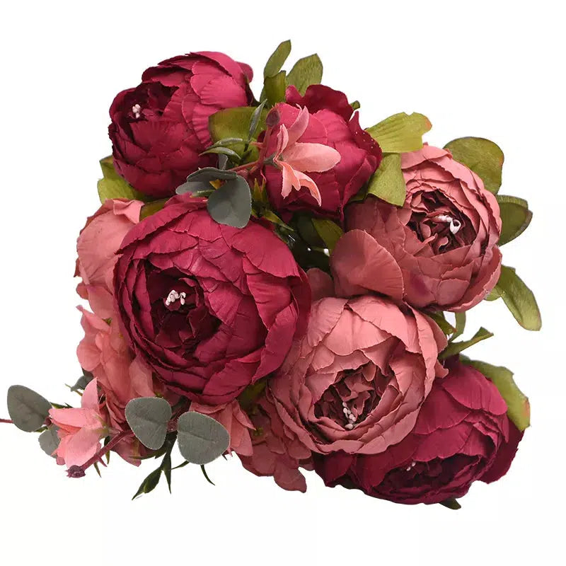 1Bunch European Artificial Peony Flowers Silk  