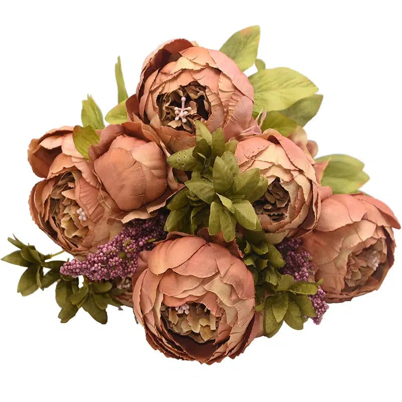 1Bunch European Artificial Peony Flowers Silk  