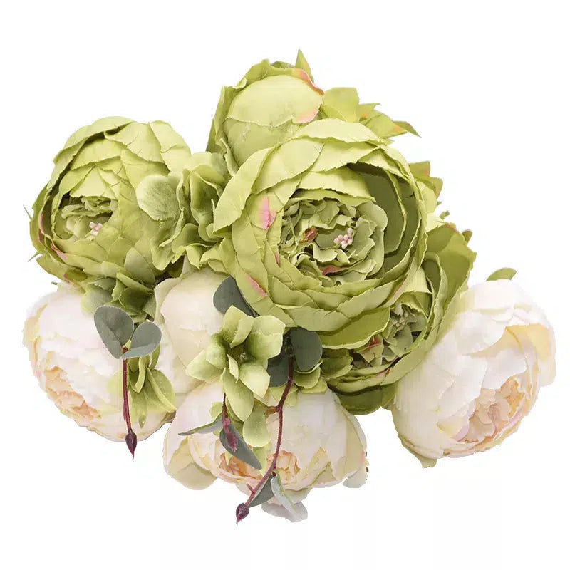 1Bunch European Artificial Peony Flowers Silk  