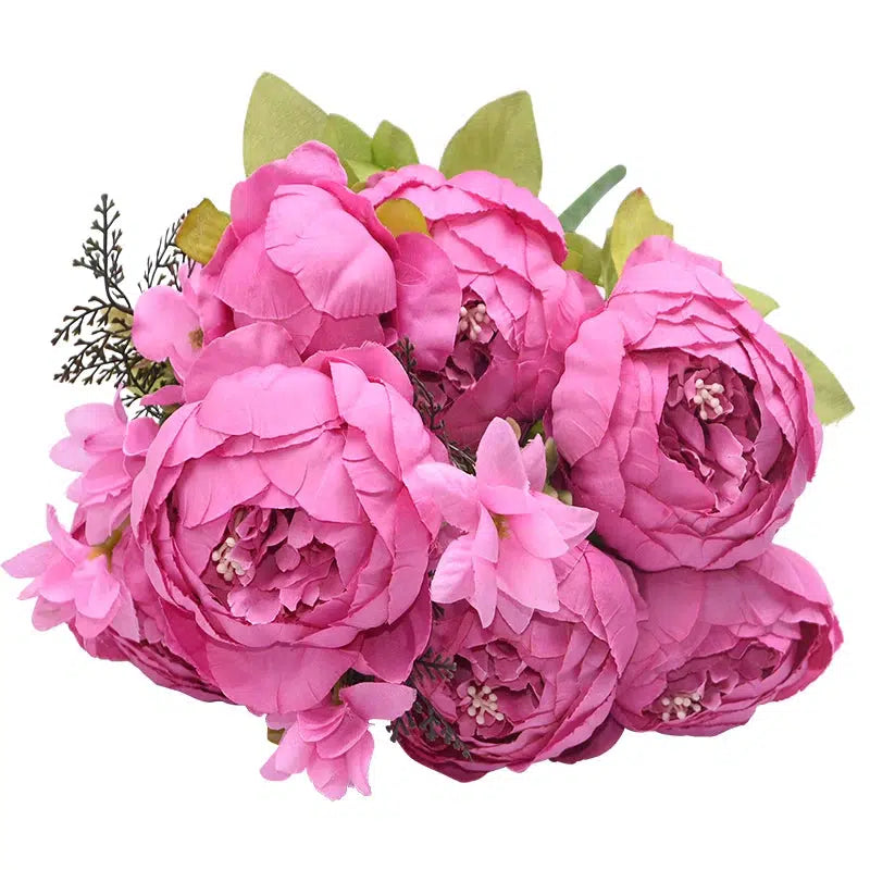 1Bunch European Artificial Peony Flowers Silk  