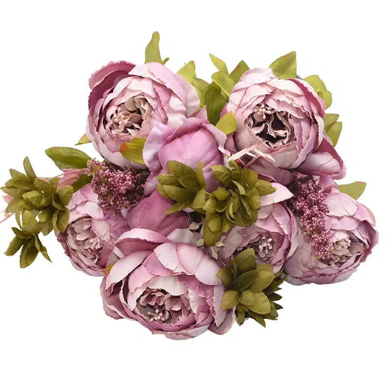 1Bunch European Artificial Peony Flowers Silk  