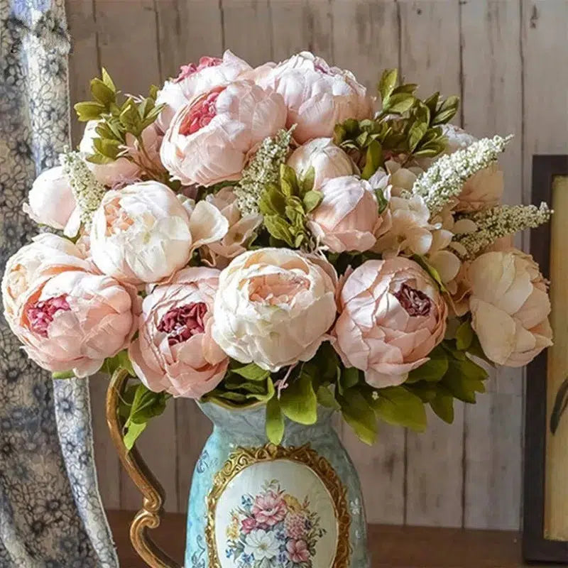 Fake peony flowers discount