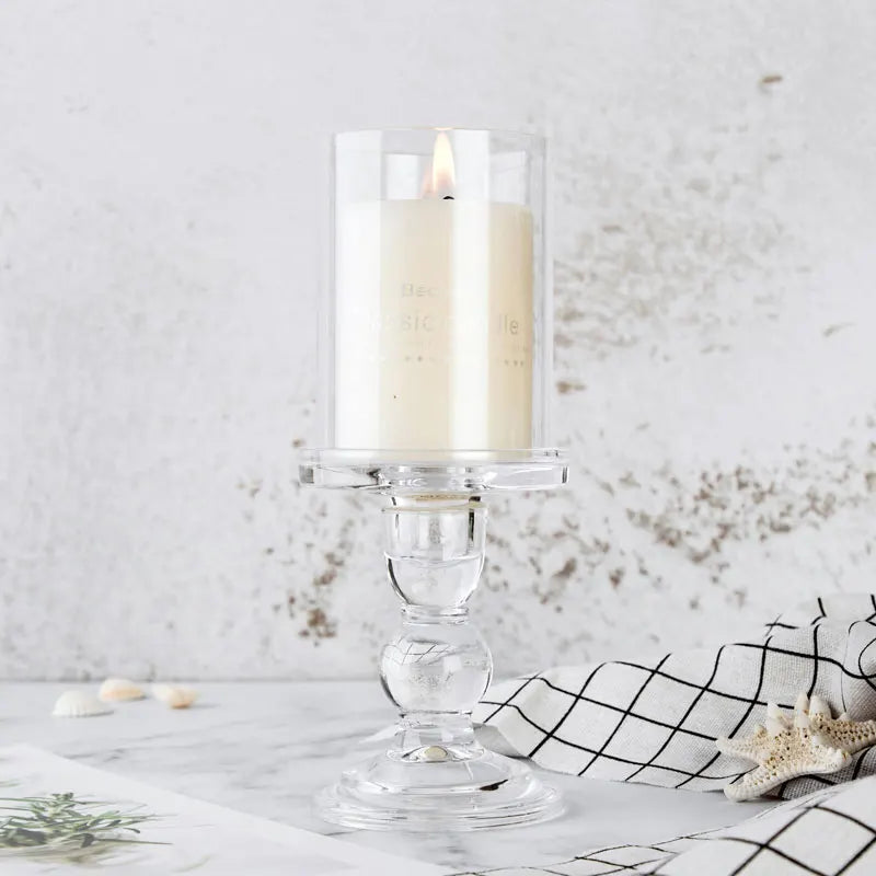 1pc 3.46 / 4.52 / 5.51 in Glass Candle Holders Candlestick  