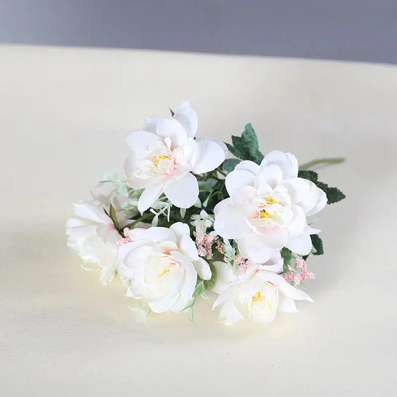 Camellia Artificial Flower Silk Rose Camellia Bouquet  