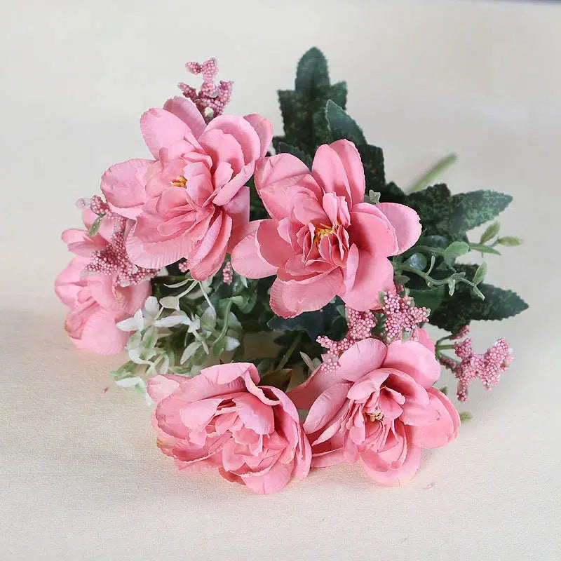 Camellia Artificial Flower Silk Rose Camellia Bouquet  