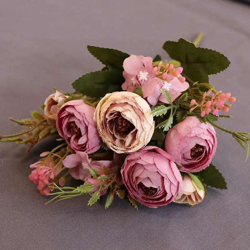 1pcs bundle Silk tea roses Bride bouquet  