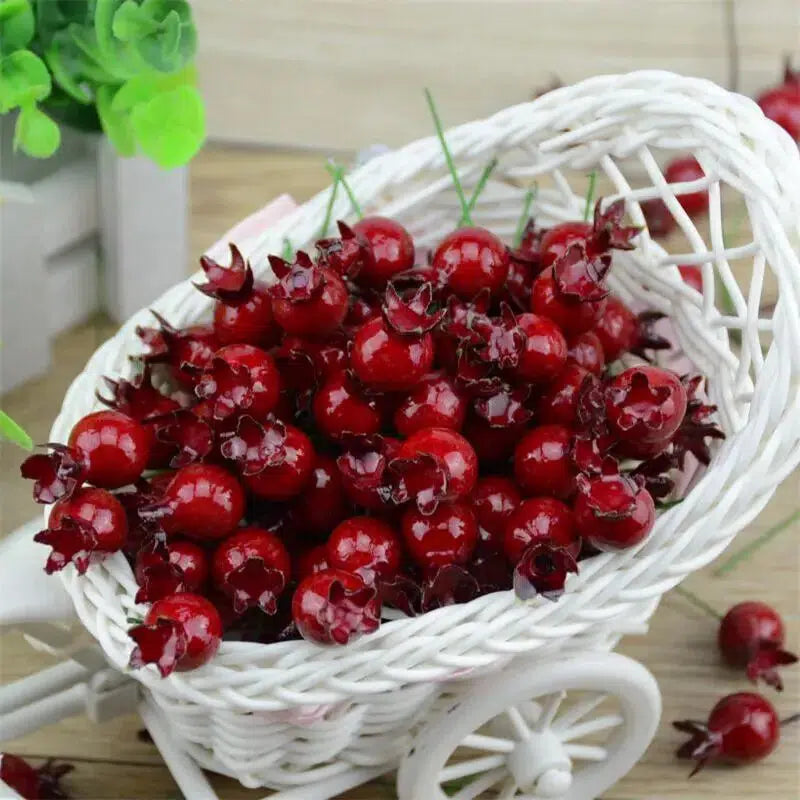 20 Pcs Mini Artificial Plastic Pomegranate  