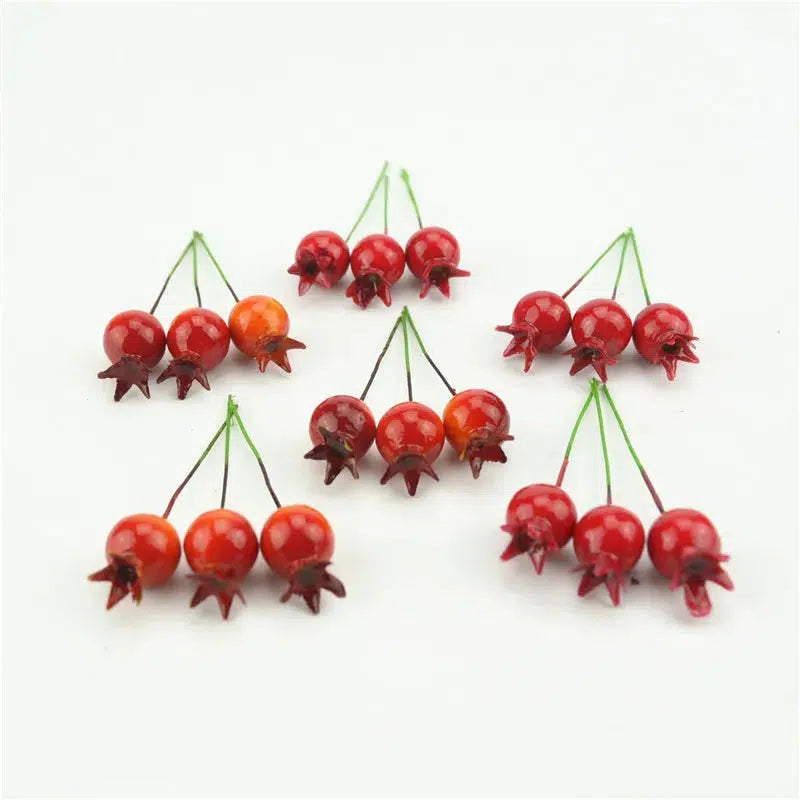 20 Pcs Mini Artificial Plastic Pomegranate  