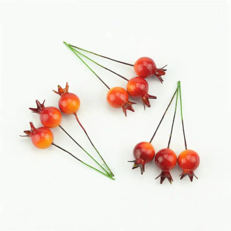 20 Pcs Mini Artificial Plastic Pomegranate  