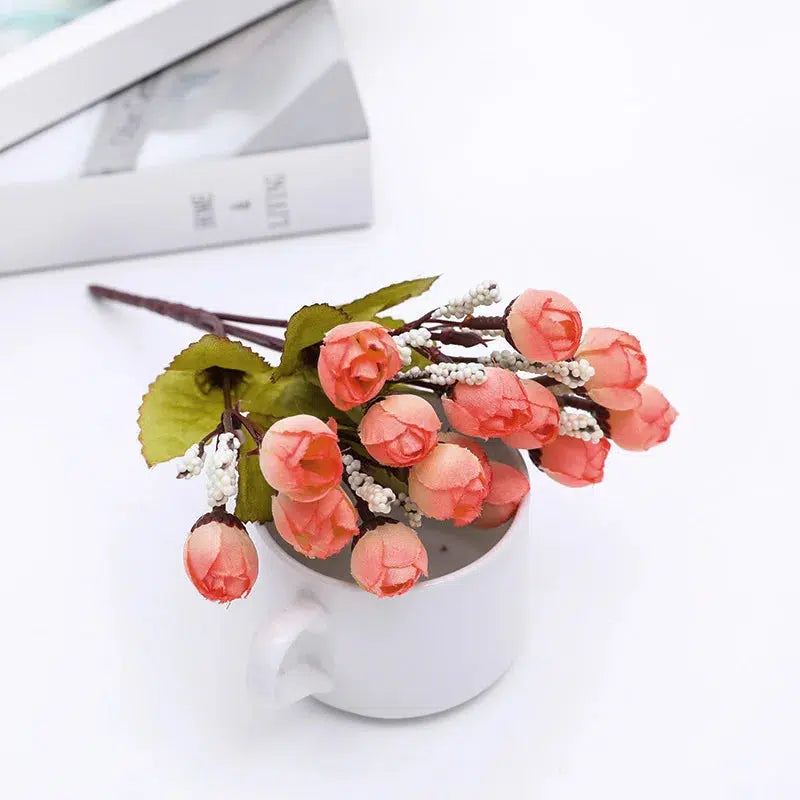 20 flower head 1 bouquet small bud rose  