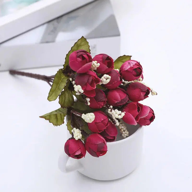 20 flower head 1 bouquet small bud rose  