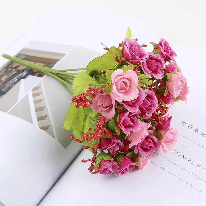 20 flower head 1 bouquet small bud rose  