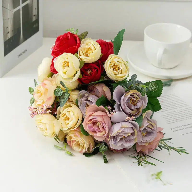 20 flower head 1 bouquet small bud rose  