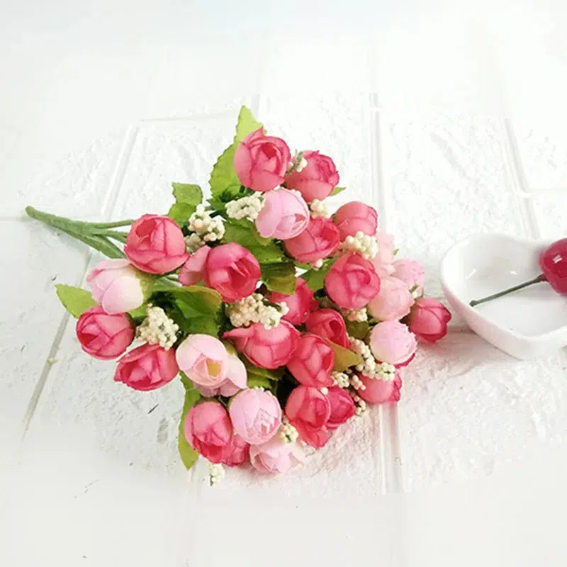 20 flower head 1 bouquet small bud rose  