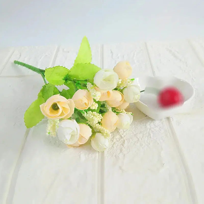 20 flower head 1 bouquet small bud rose  