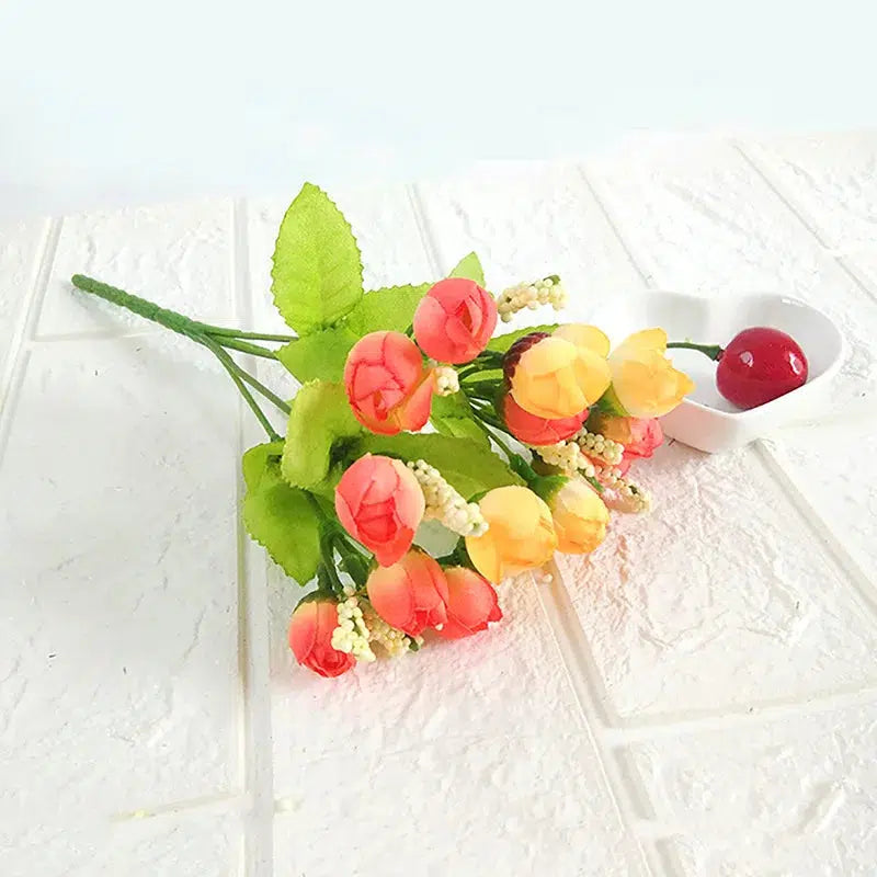 20 flower head 1 bouquet small bud rose  