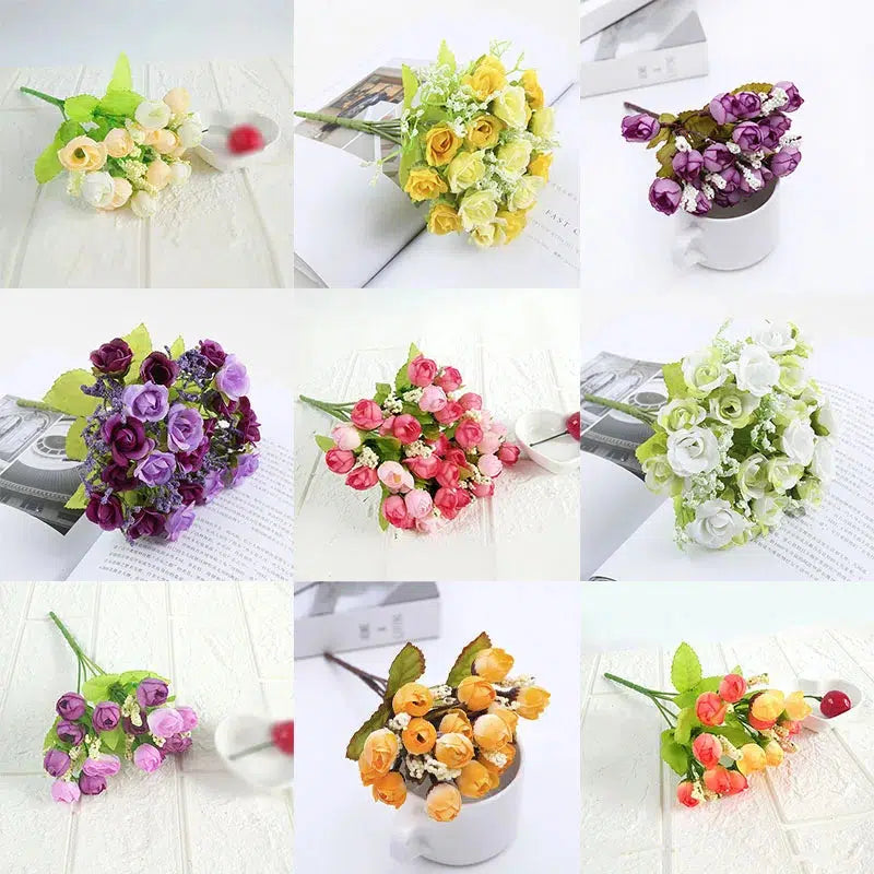 20 flower head 1 bouquet small bud rose  