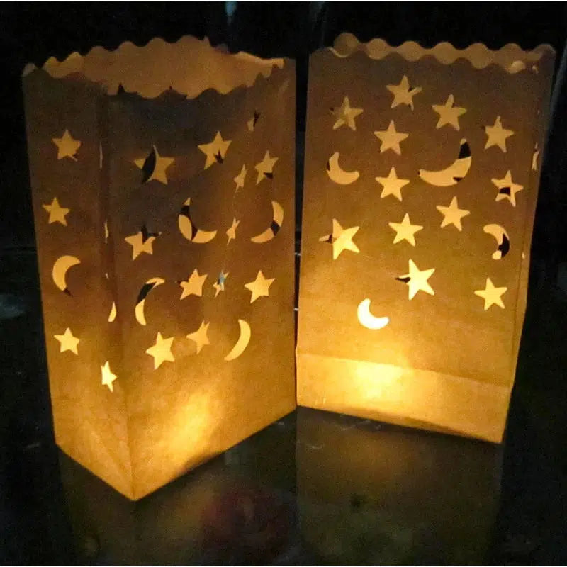 Heart Shaped Tea Light Holder Lantern Candle Bag  