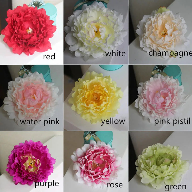 20pcs/lot Artificial Peony Flower Heads  