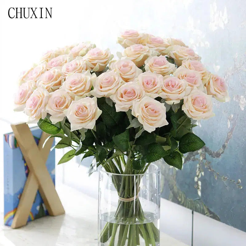 25pcs/Lot New Artificial Flowers Rose Peony Floral  