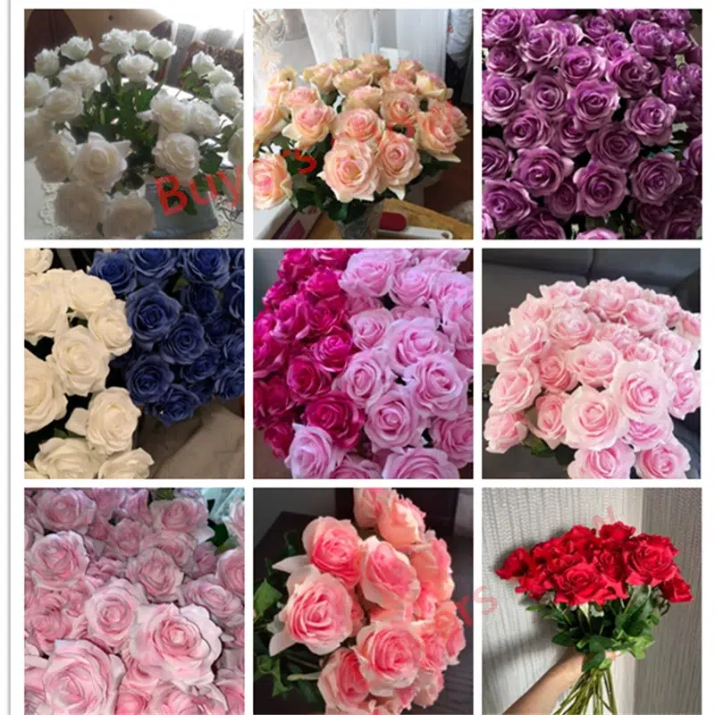 25pcs/Lot New Artificial Flowers Rose Peony Floral  