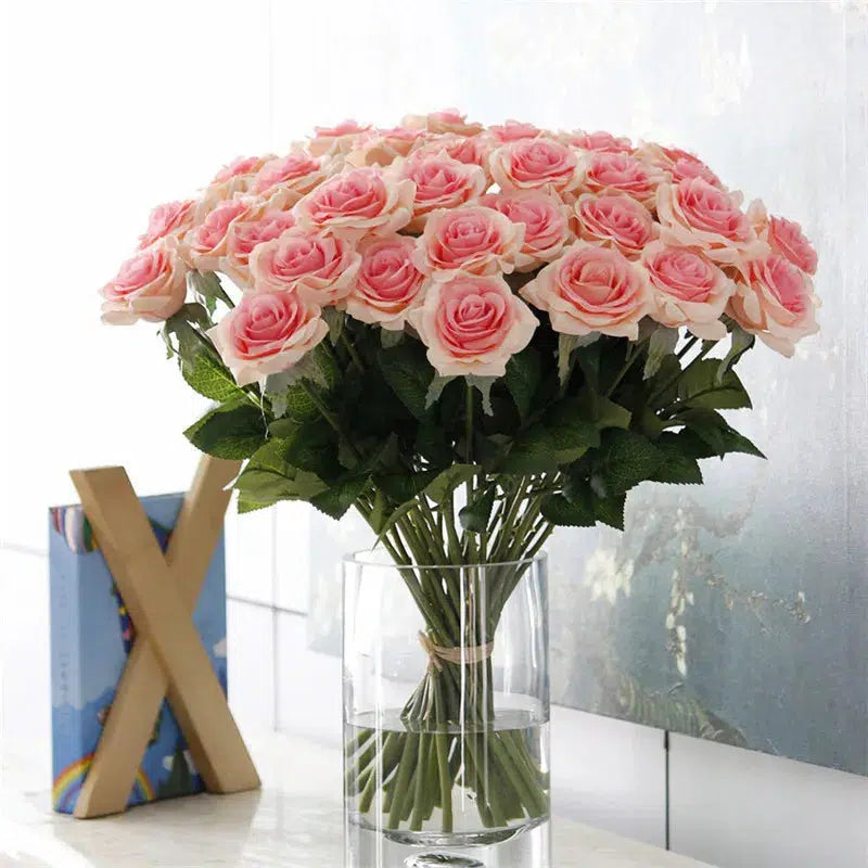 25pcs/Lot New Artificial Flowers Rose Peony Floral  