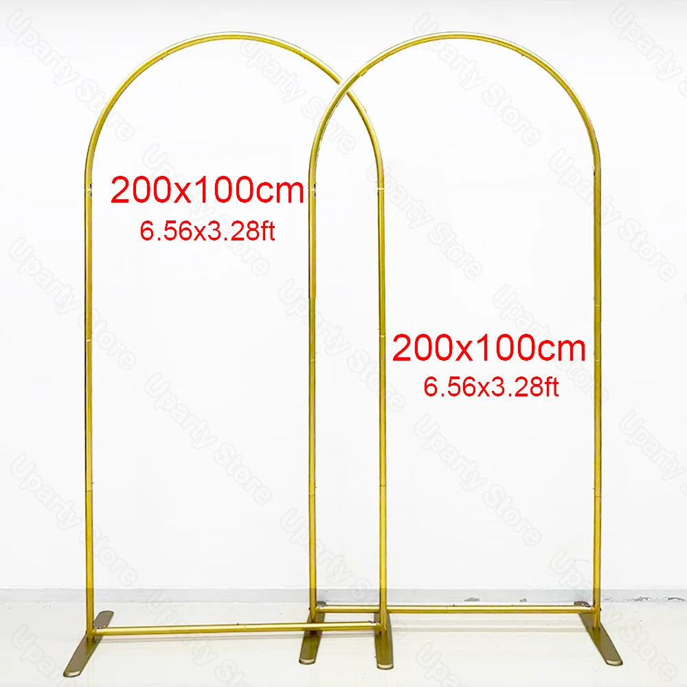 2Pcs Gold Stand Arch Wedding Arch Stand Flower Frame  