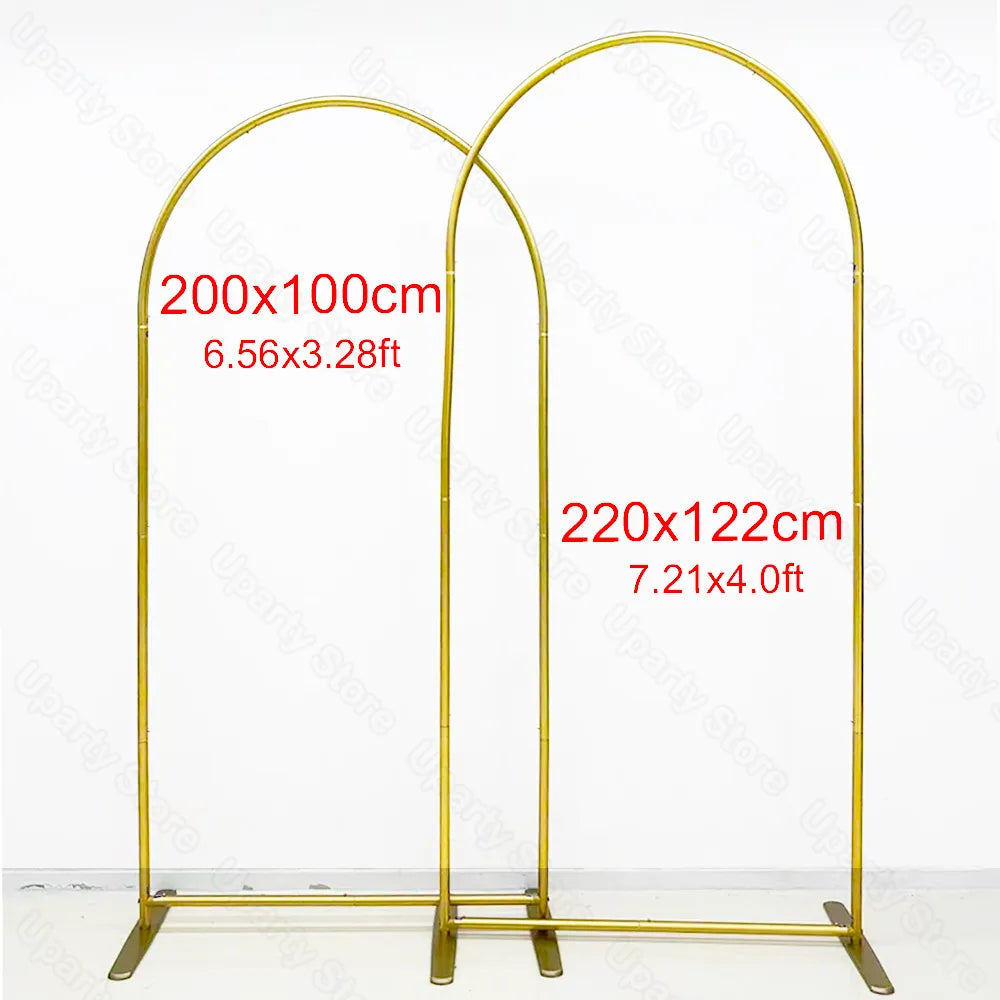 2Pcs Gold Stand Arch Wedding Arch Stand Flower Frame  