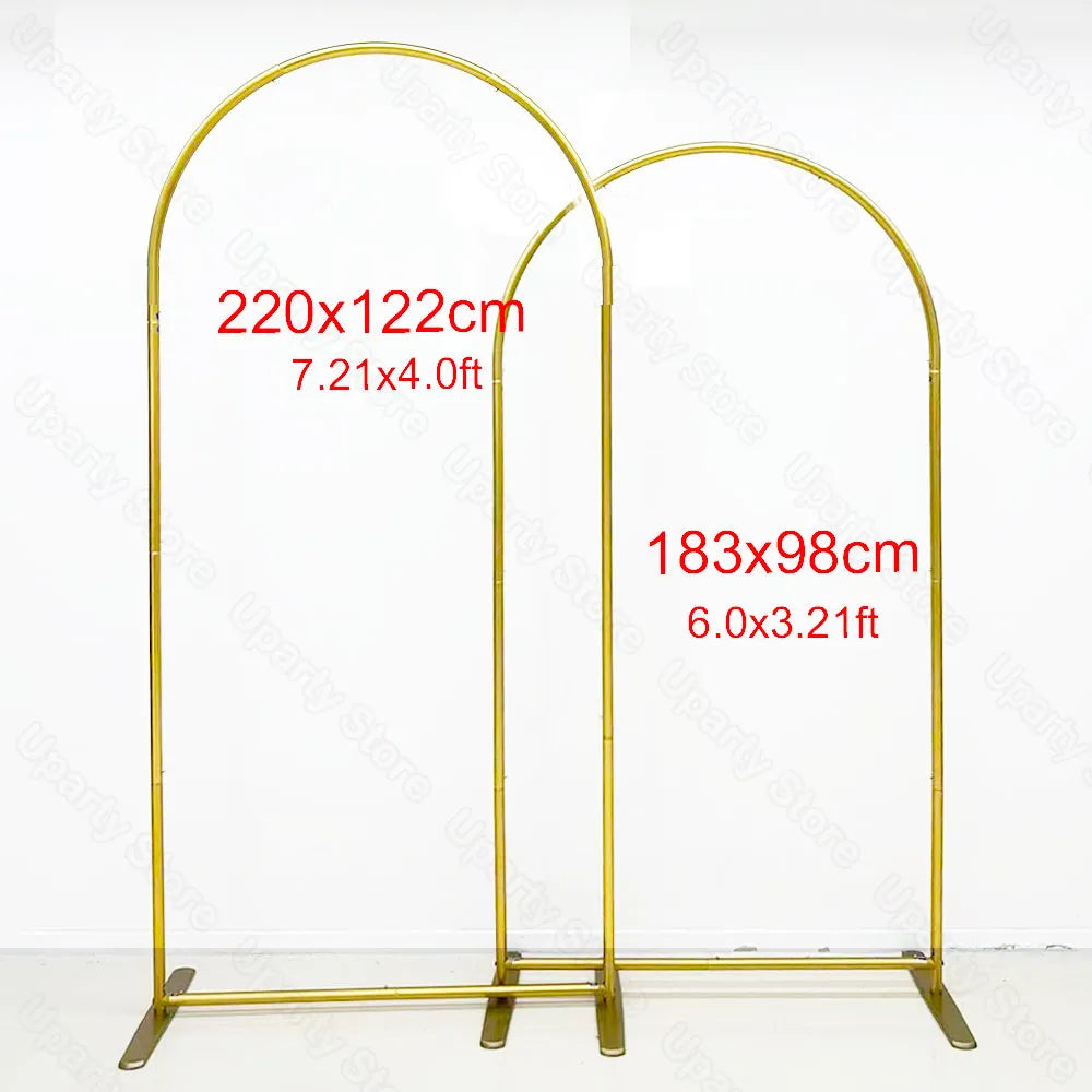 2Pcs Gold Stand Arch Wedding Arch Stand Flower Frame  