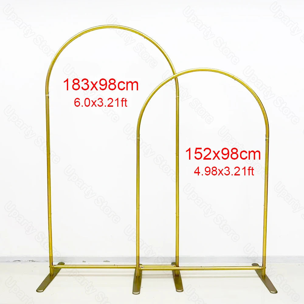 2Pcs Gold Stand Arch Wedding Arch Stand Flower Frame  