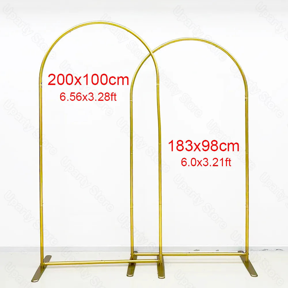 2Pcs Gold Stand Arch Wedding Arch Stand Flower Frame  