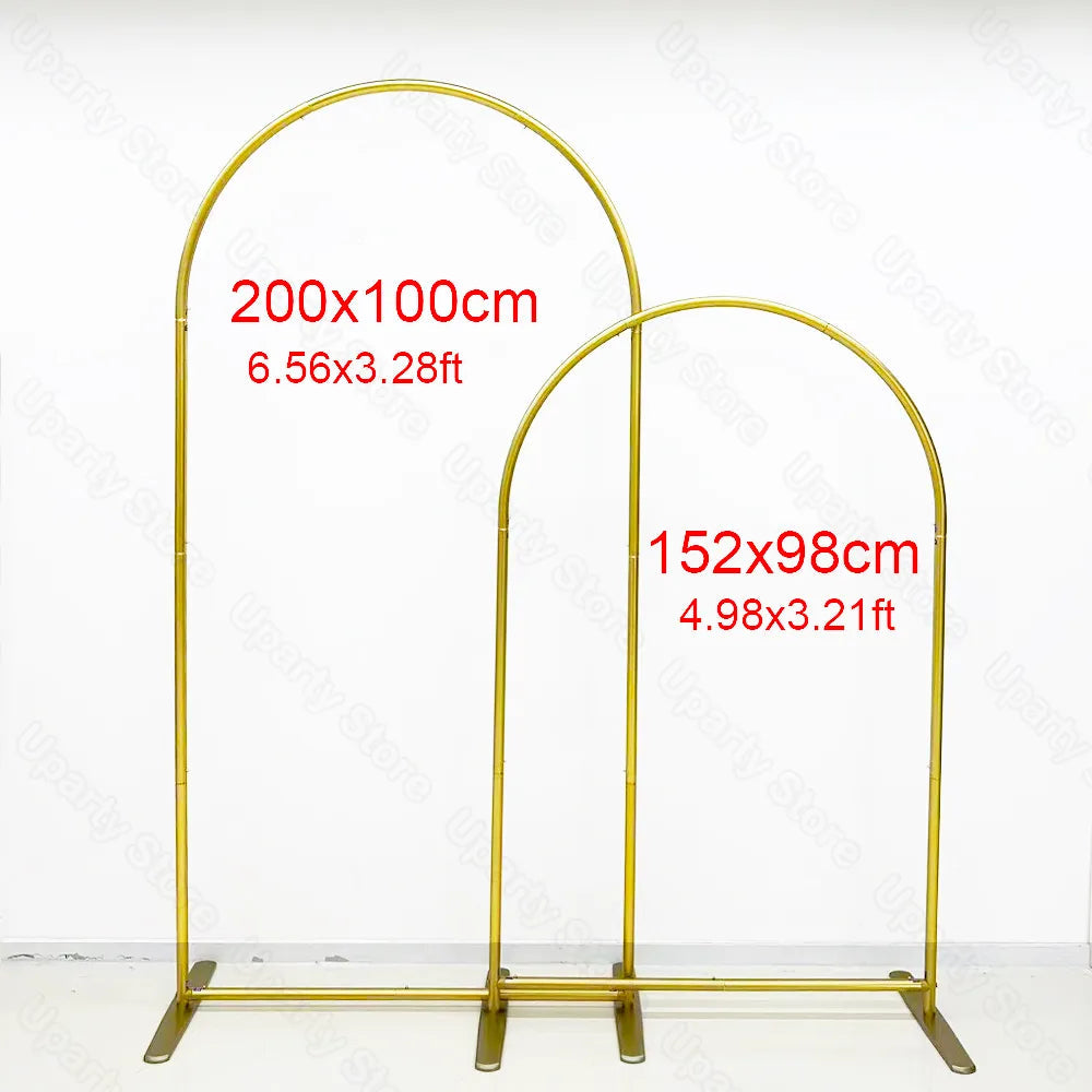 2Pcs Gold Stand Arch Wedding Arch Stand Flower Frame  