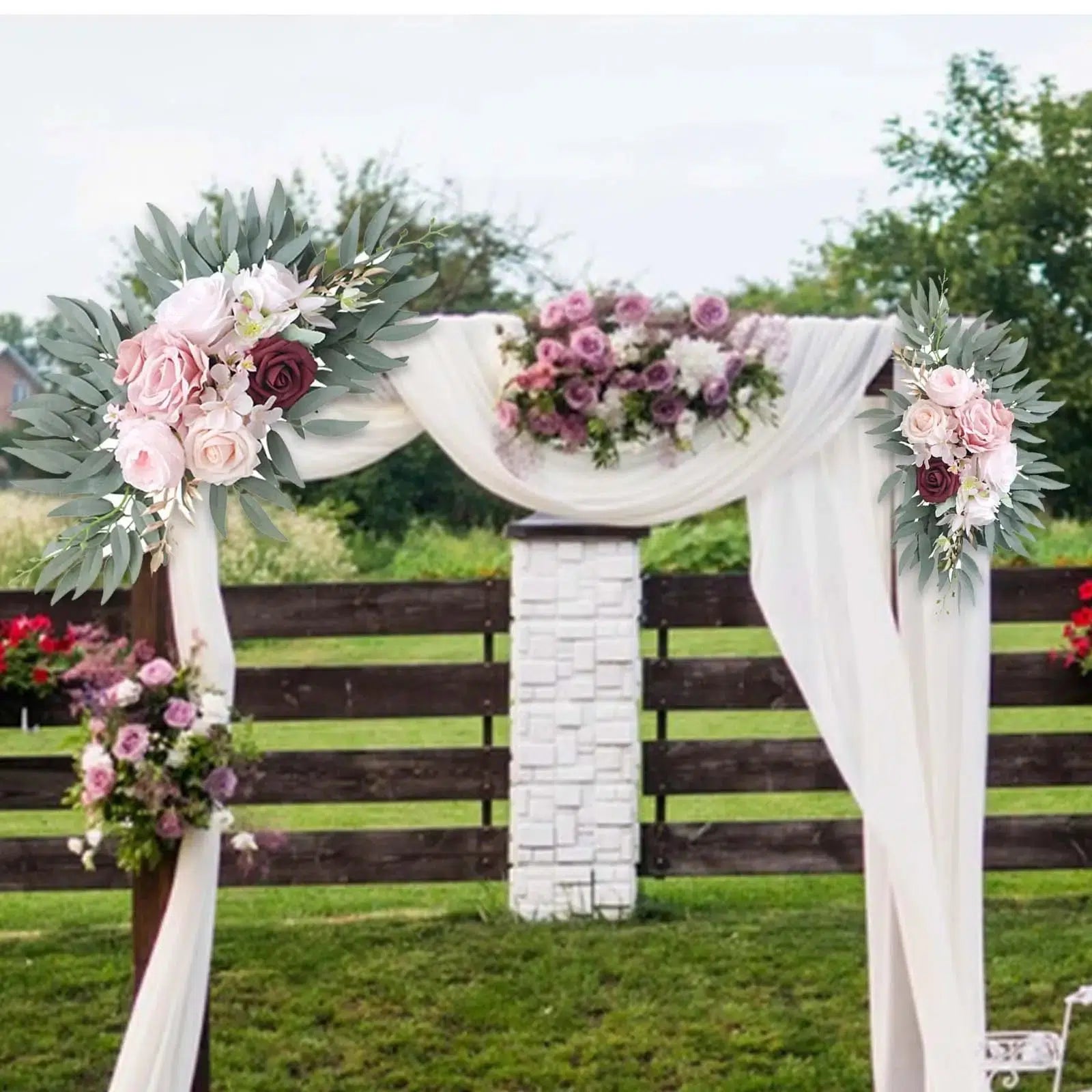 2Pcs Wedding Arch Flower Leaves Floral Arrangement  