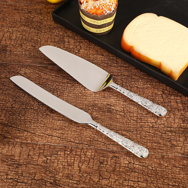 2pc Palace silver plated cake knife shovel  