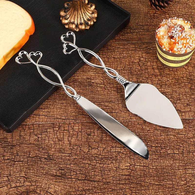 2pcs/set Wedding Cake Knife &amp; Shovel Set  