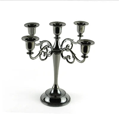 3-Arms Metal Pillar Candle Holders Candlestick  