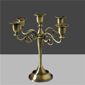 3-Arms Metal Pillar Candle Holders Candlestick-Candelabra-My Online Wedding Store