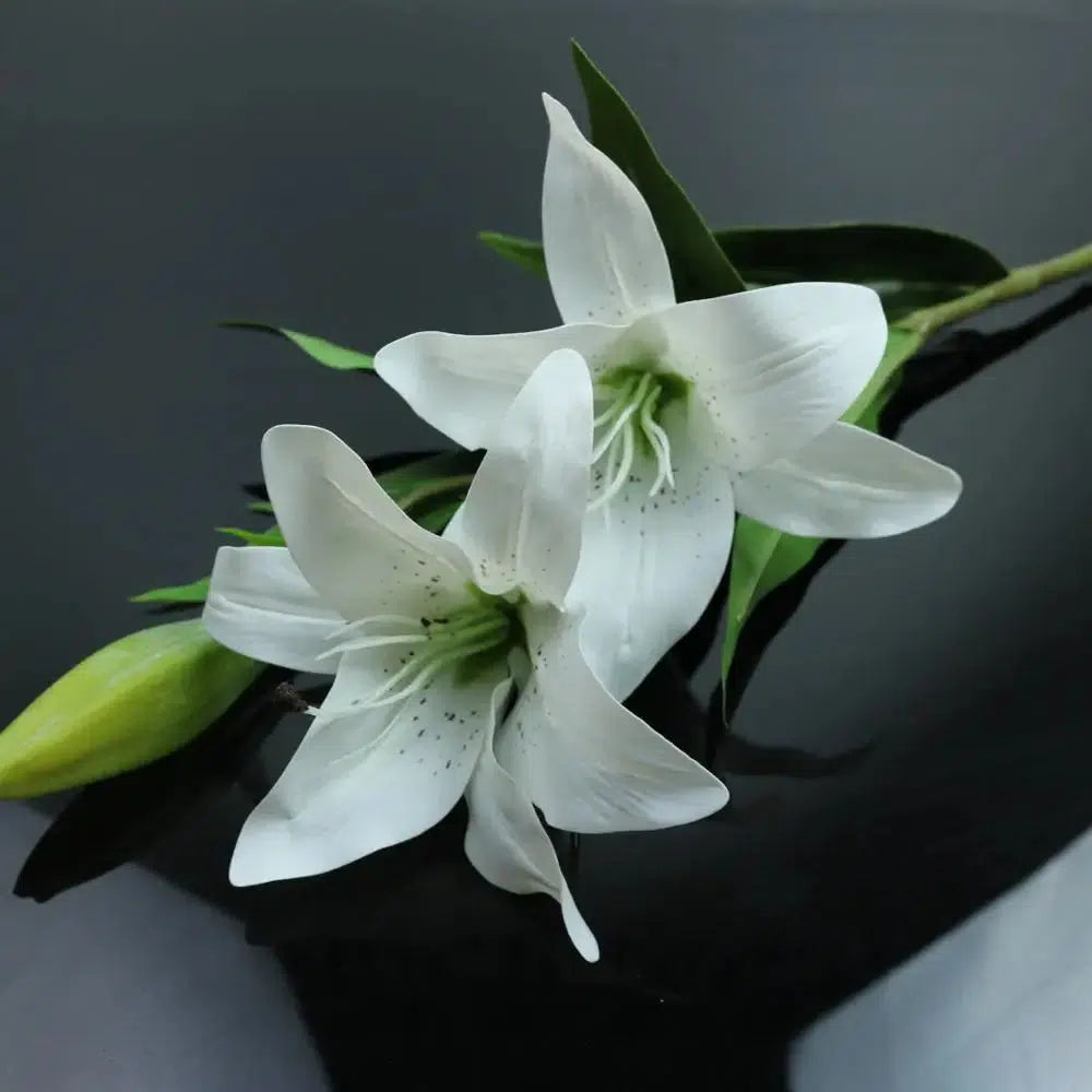 3 Heads Real Touch Artificial lily Flowers Wedding  