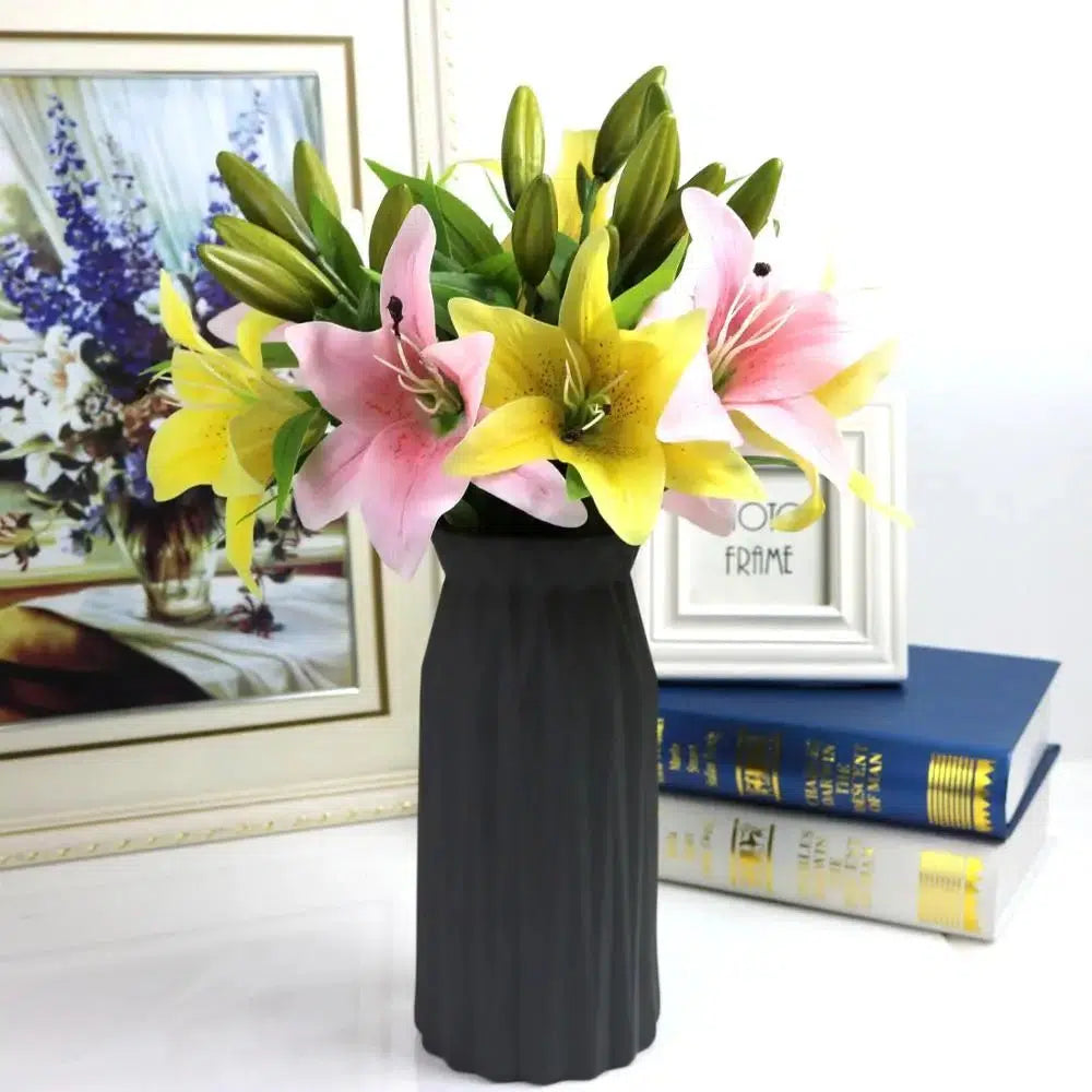 3 Heads Real Touch Artificial lily Flowers Wedding  