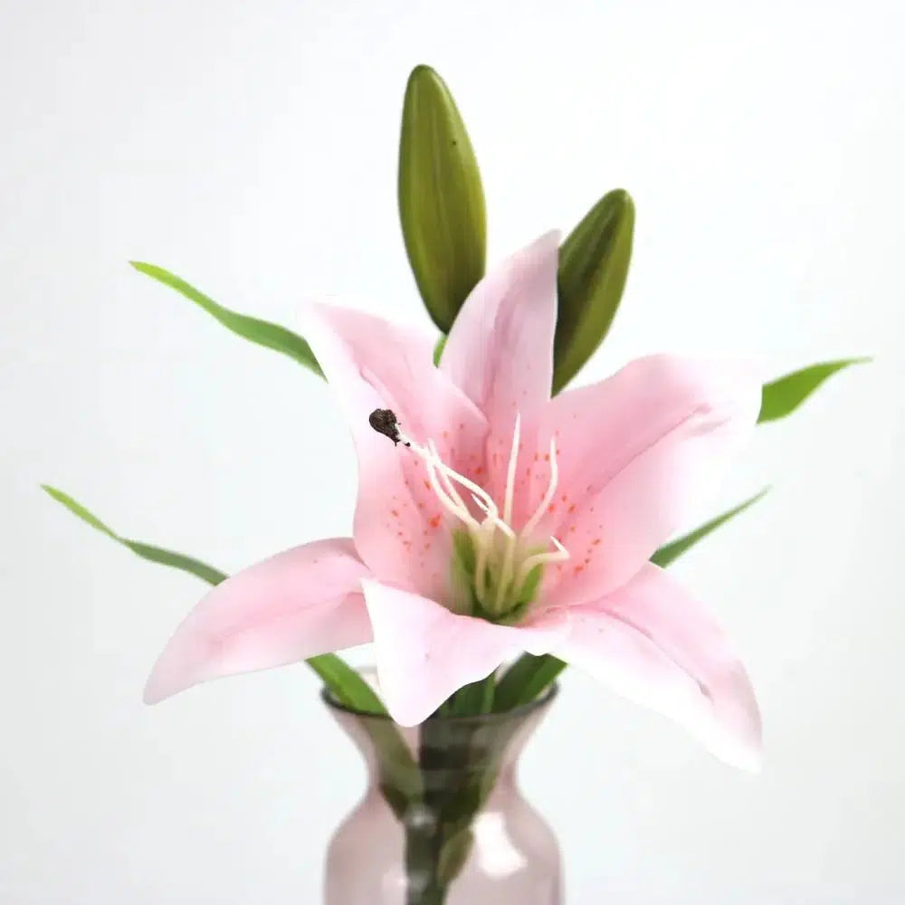 3 Heads Real Touch Artificial lily Flowers Wedding  