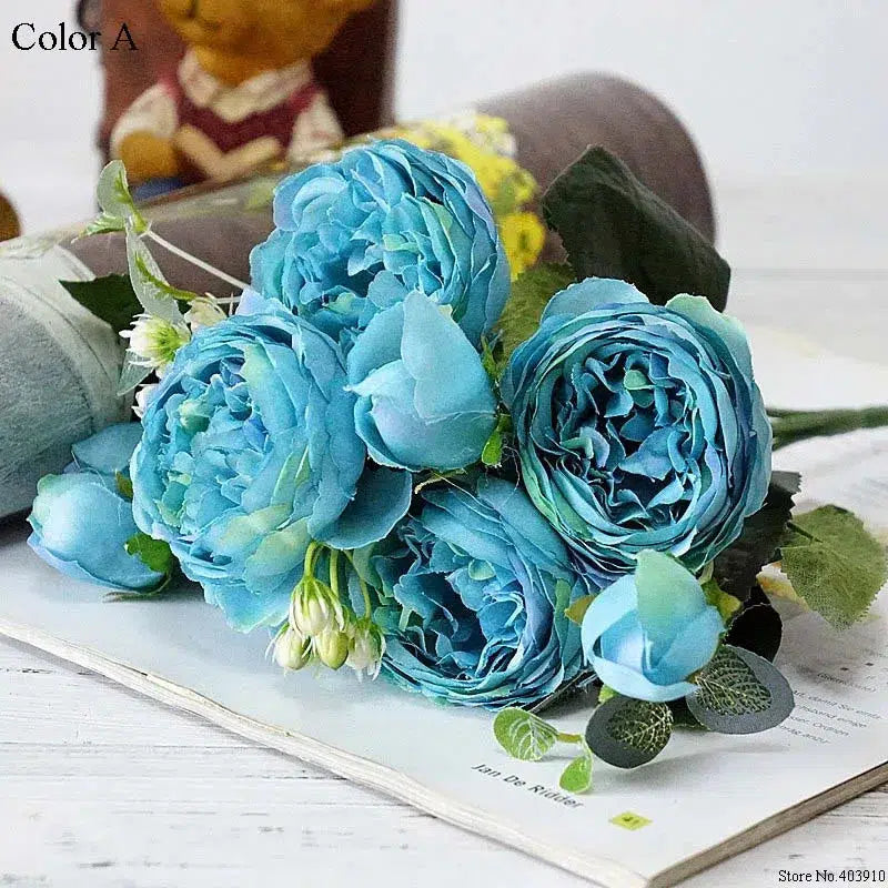 30cm Peony Silk Artificial Rose Flowers Flower small Bouquet  